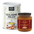 Sparset: Bio Ashwagandha Honig - Frühjahrsblütenhonig - cremig - aus Deutschland & Bio Goldene Milch - Kurkuma Latte - 250 g - 250 g von Unimedica